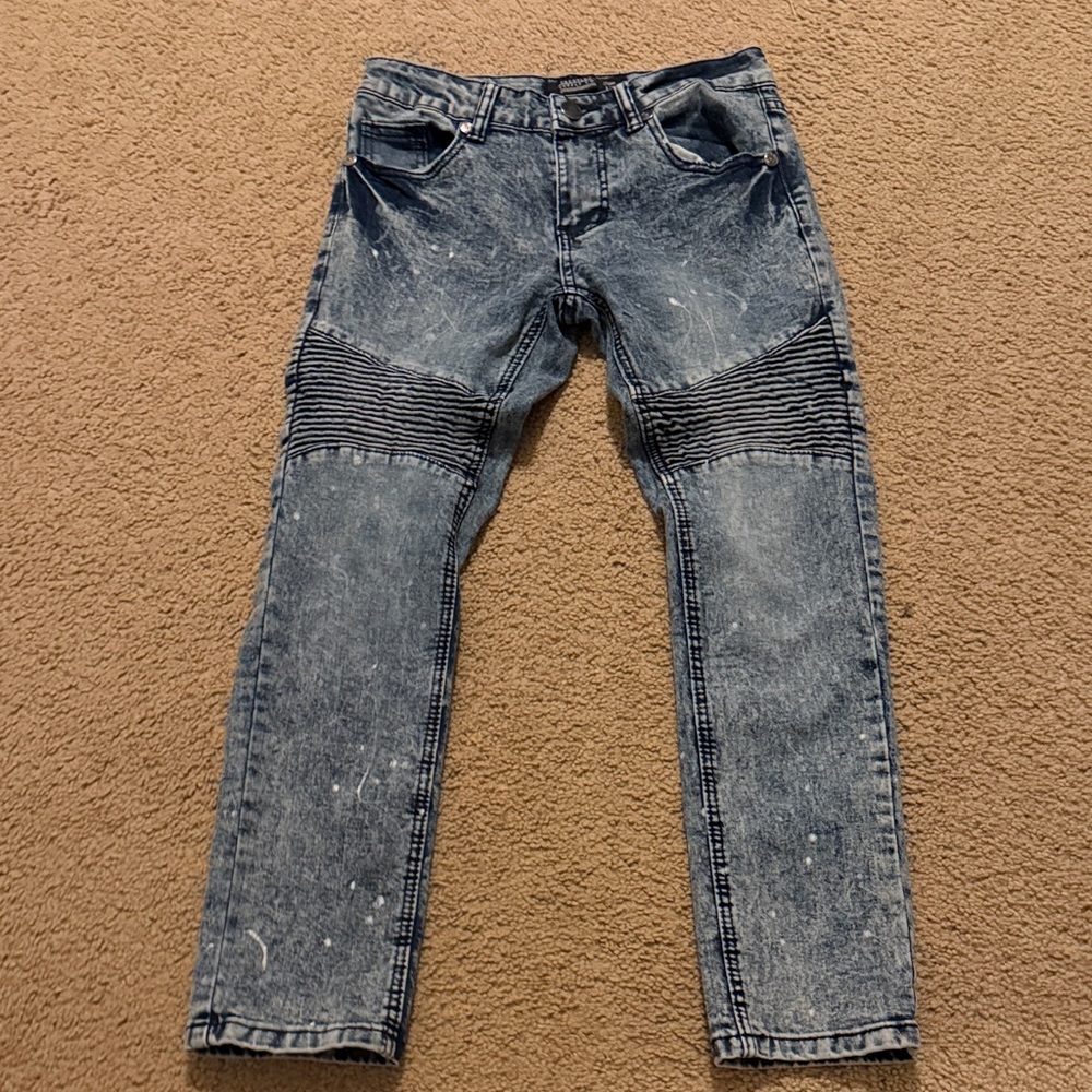 Stylish Kids Denim Jeans with Ribbed Accents